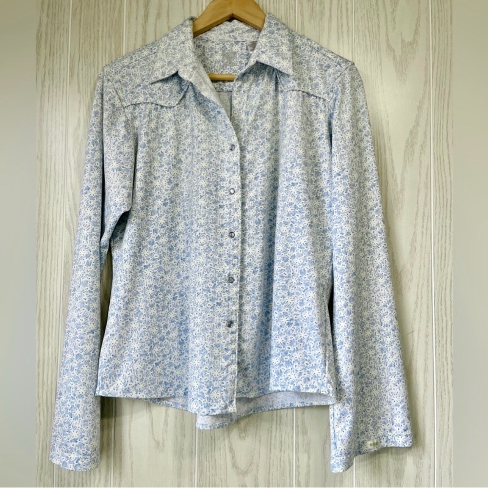 Wrangler Twenty X 20 x Women's Western Long Sleeve Pearl Snap Shirt Size L EUC